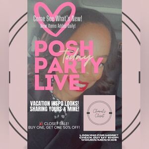 POSH PARTY LIVE SHARE SHOW: VACATION INSPO LOOKS! Monday July 29, 2024